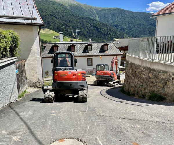 Trinkwasserleitungen in Matsch