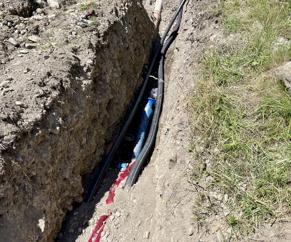 Trinkwasserleitungen in Matsch